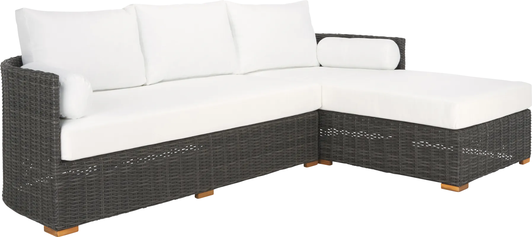 Pargeo Charcoal 2 Pc Outdoor Right Arm Chaise Sectional