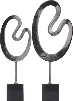 Baspo Black Sculpture, Set of 2