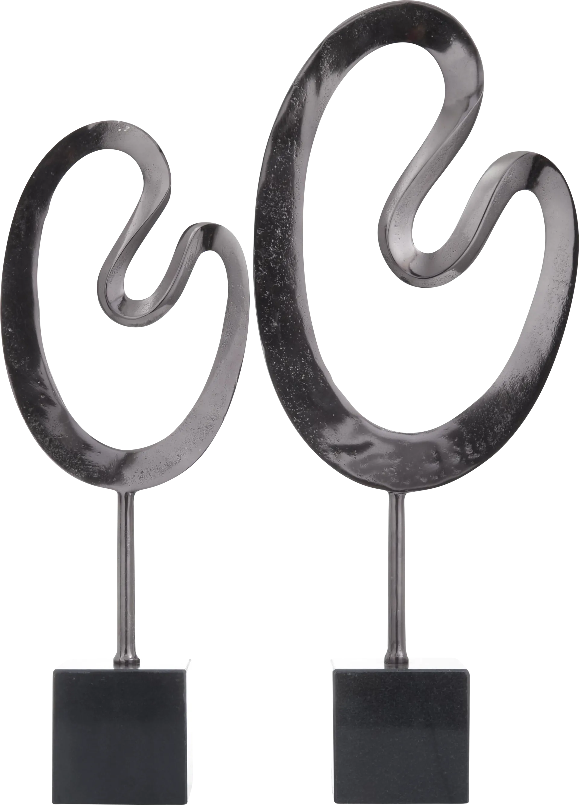 Baspo Black Sculpture, Set of 2 - Image 1