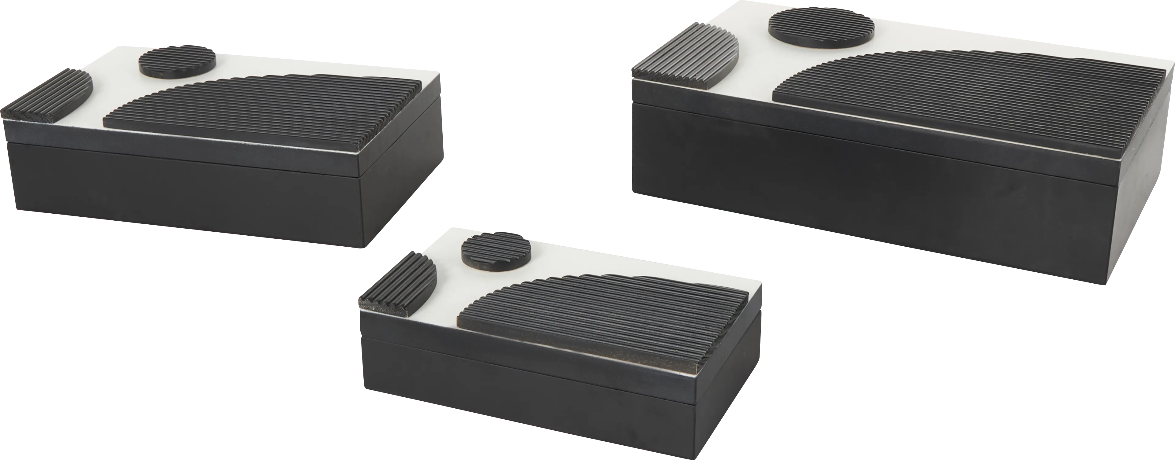 Eridal Black Decorative Box, Set of 3 - Thumbnail - Image 1