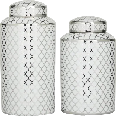 Sinodo Silver Jar, Set of 2