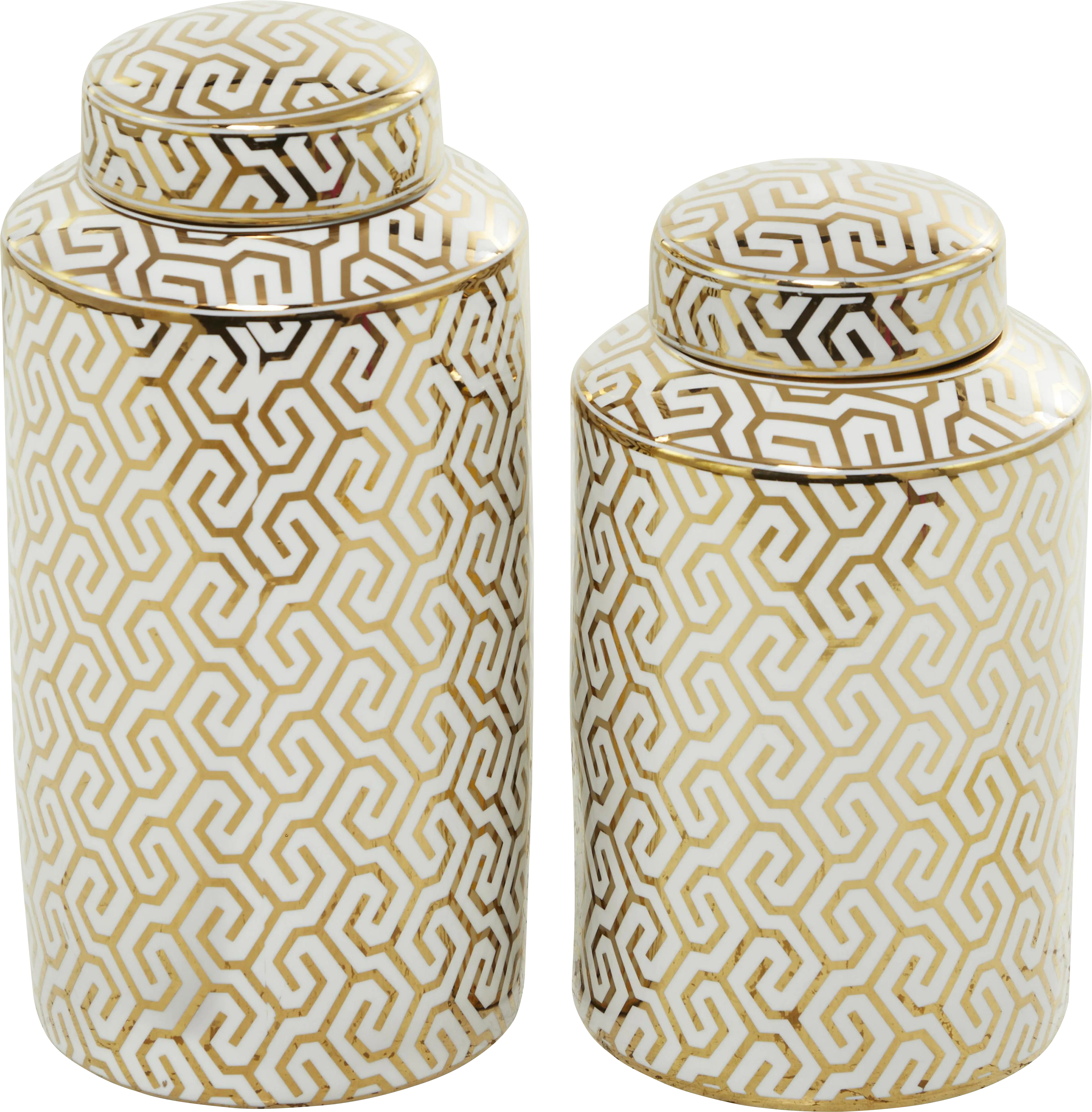 Octomo Gold Jar, Set of 2 - Thumbnail - Image 1