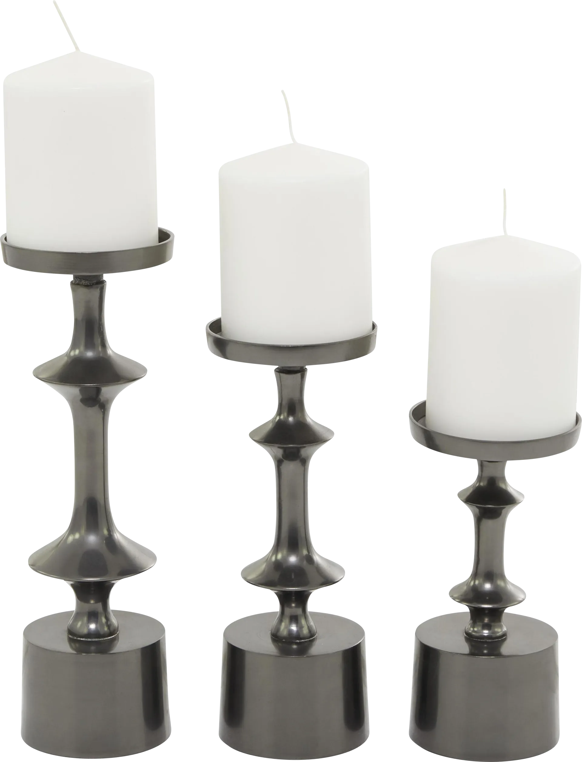 Vebius Black Candle Holder, Set of 3 - Image 1