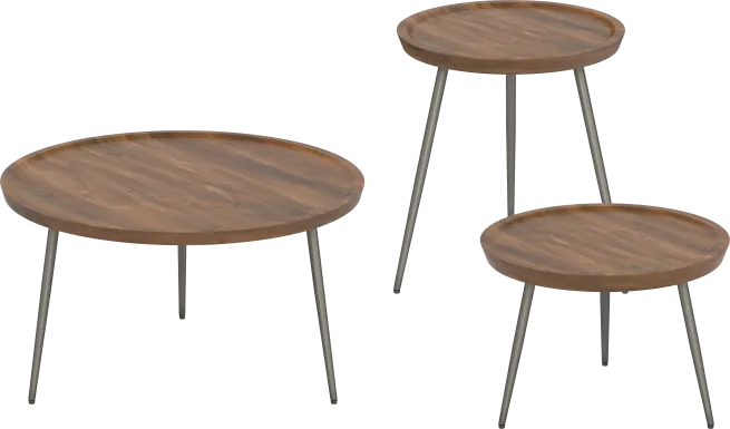 Brendleton Brown 3 Pc Table Set