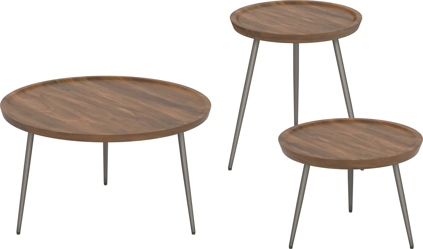 Brendleton Brown 3 Pc Table Set