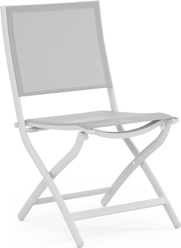 Kellen White Outdoor Folding Sling Chair