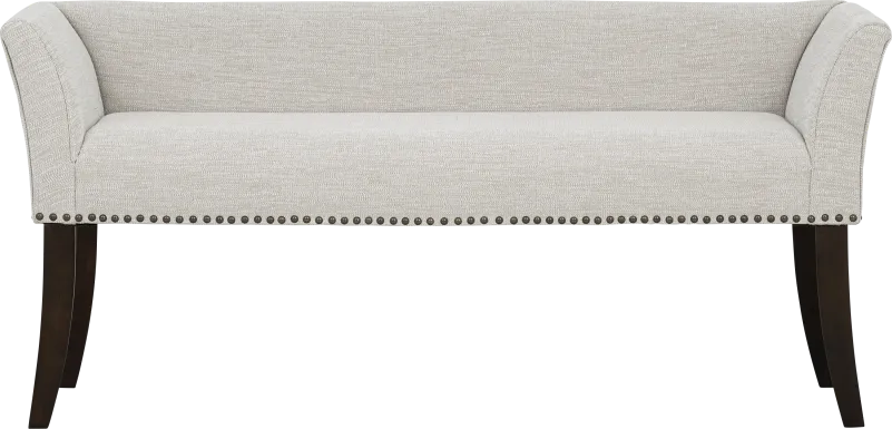 Wolfdew White Accent Bench