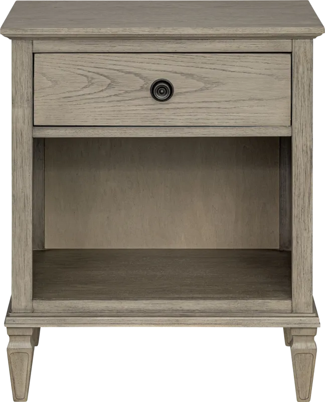 Iceway II Gray Nightstand