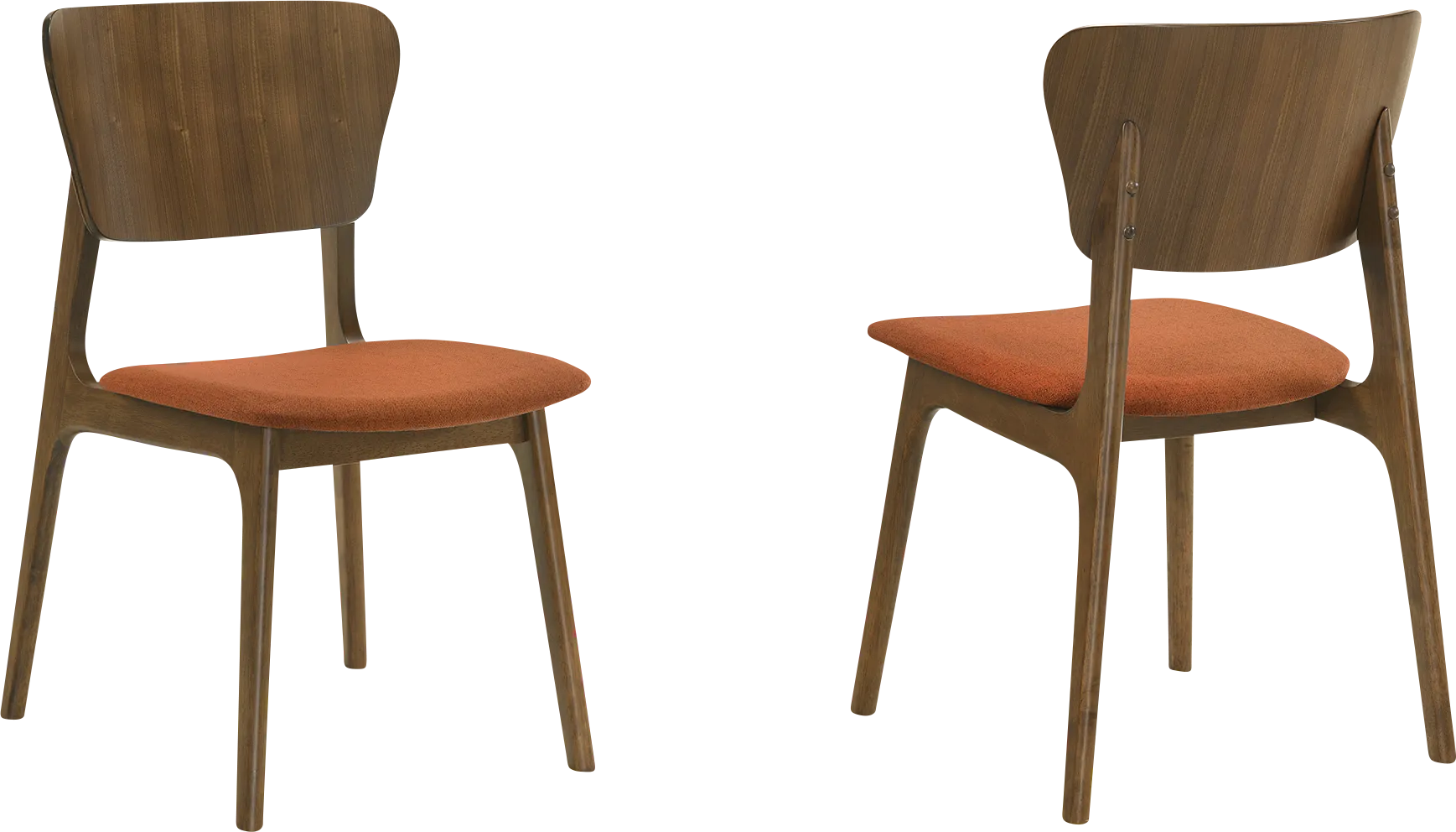 Desertsys I Orange Dining Chair, Set of 2 - Image 1