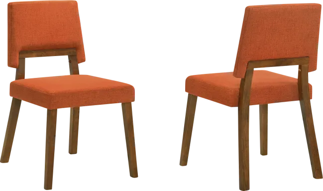 Cliffytales I Orange Dining Chair, Set of 2