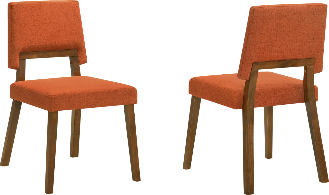 Cliffytales I Orange Dining Chair, Set of 2