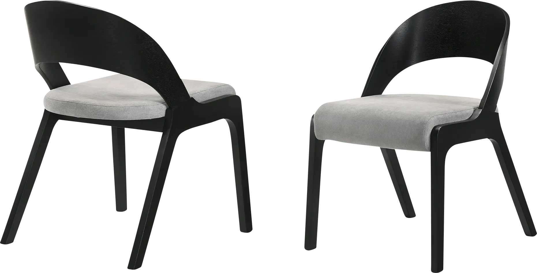 Smabet Black Dining Chair, Set of 2