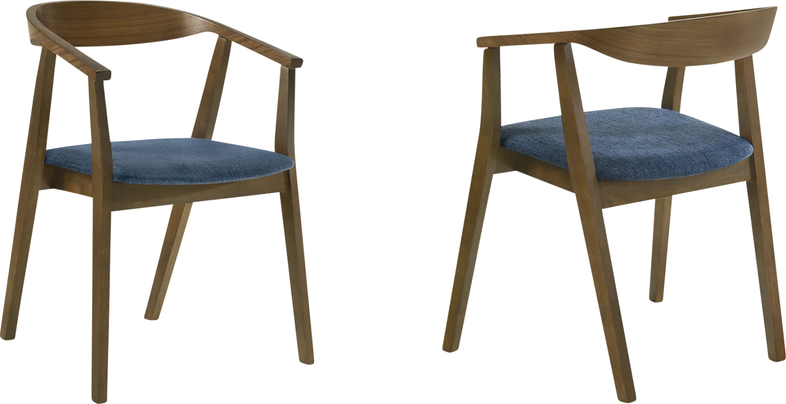 Cubewater Blue Arm Chair, Set of 2