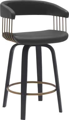 Hearttime II Black Counter Height Stool
