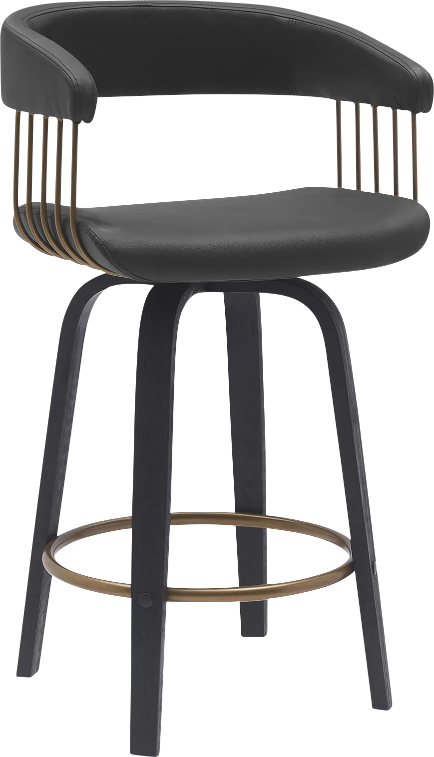 Hearttime II Black Counter Height Stool - Image 1