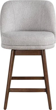 Wolfphone II Dark Brown and Taupe Counter Height Stool