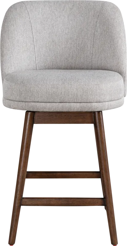 Wolfphone II Dark Brown and Taupe Counter Height Stool