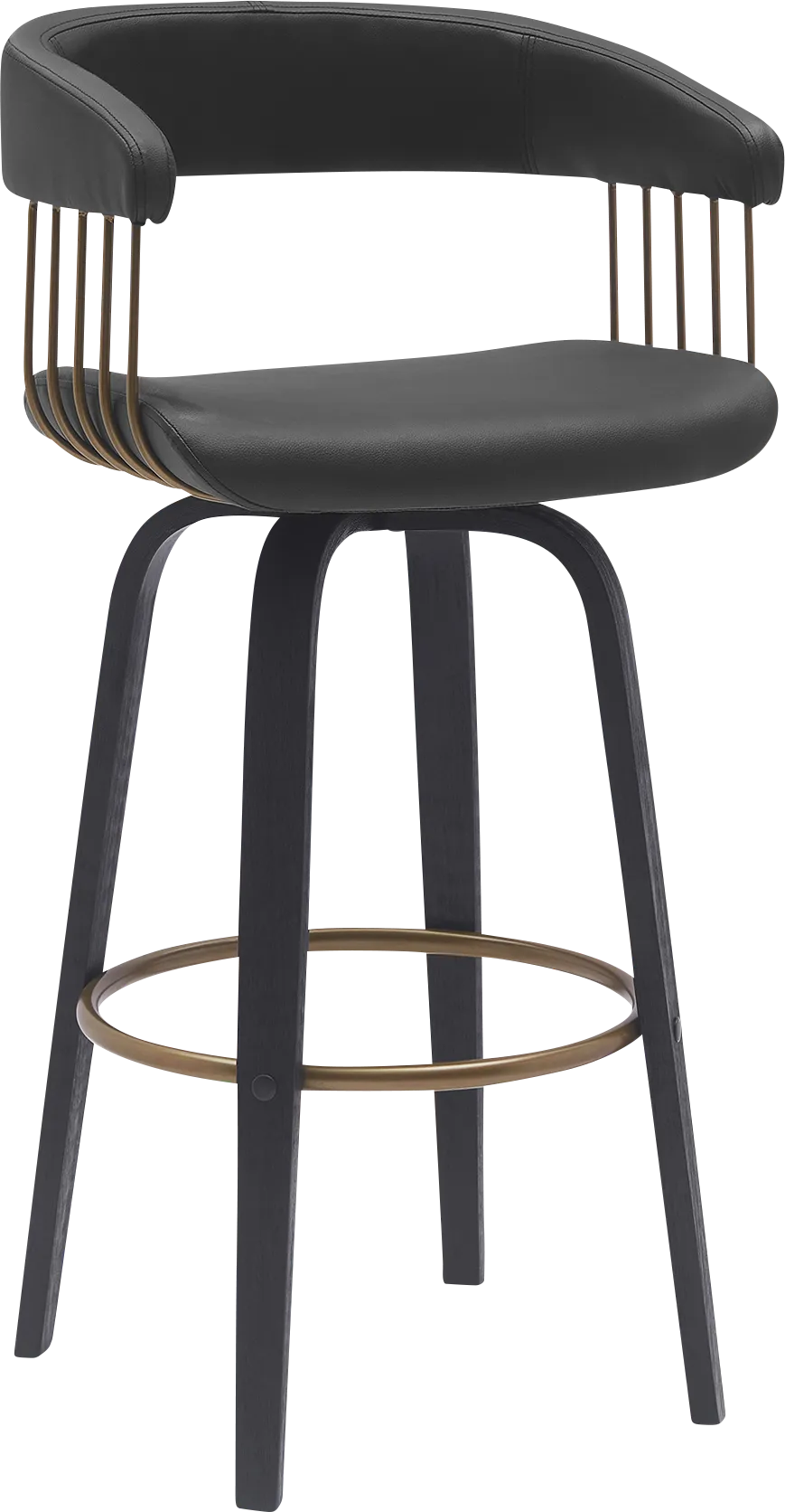 Hearttime II Black Barstool - Image 1