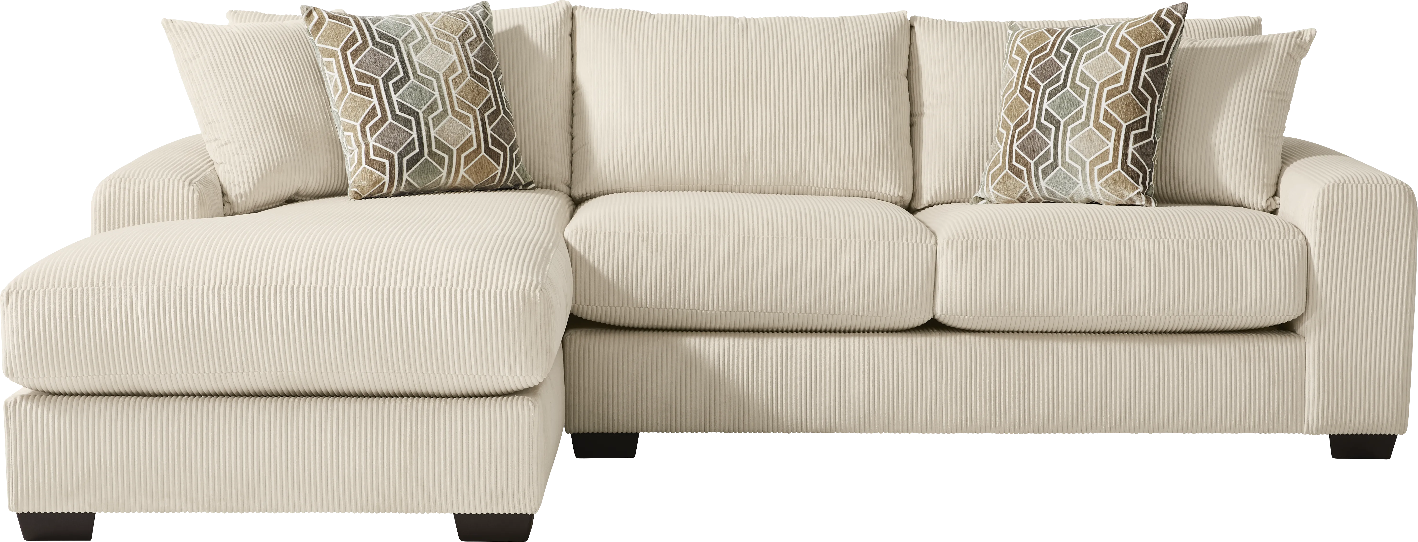 The Challenge Cream 2 Pc Sectional - Thumbnail - Image 1