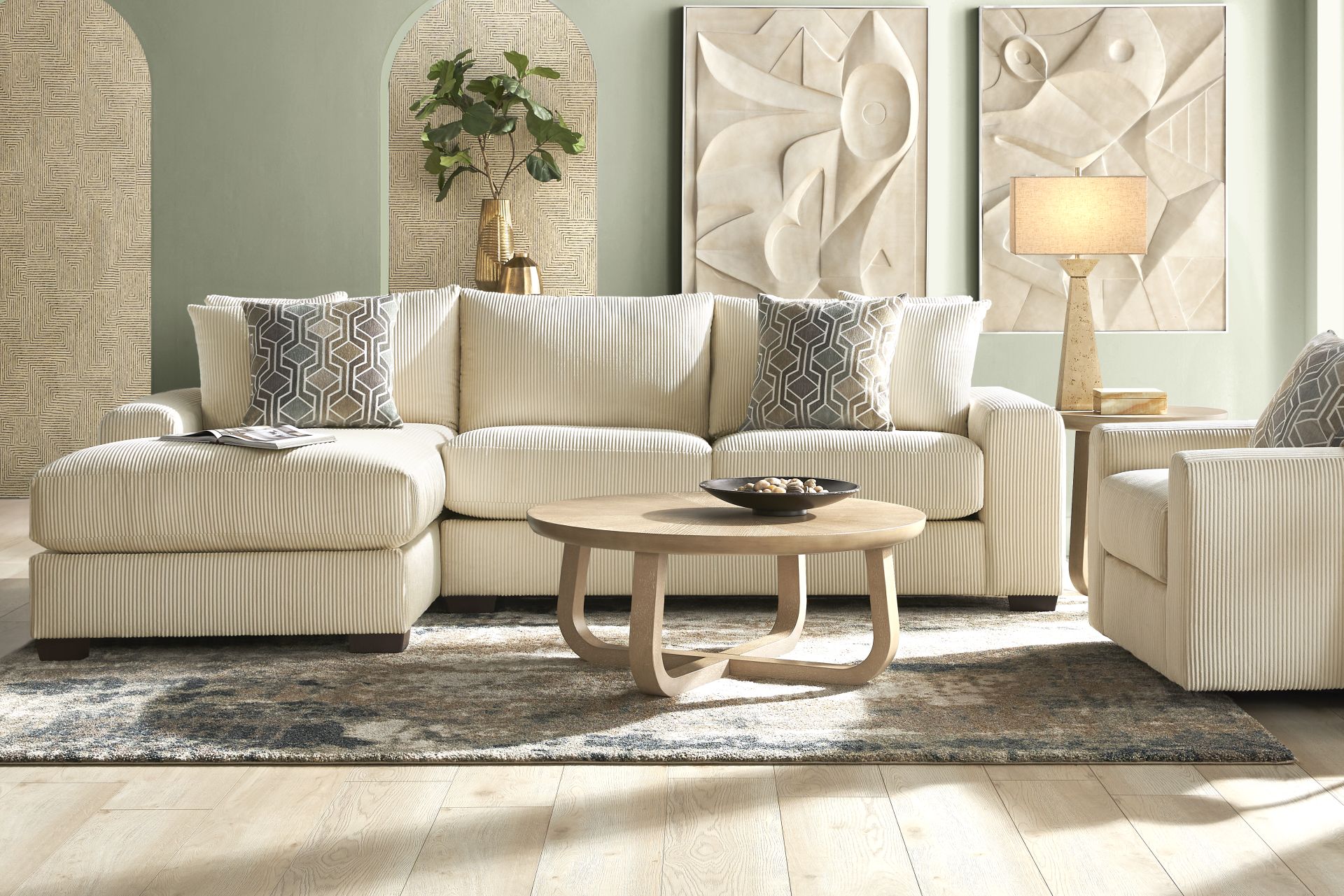 Cordelle Cream 2 Pc Sectional - Image 2