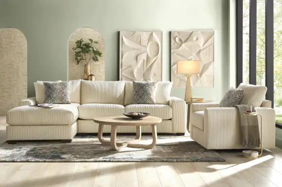 The Challenge Cream 2 Pc Sectional