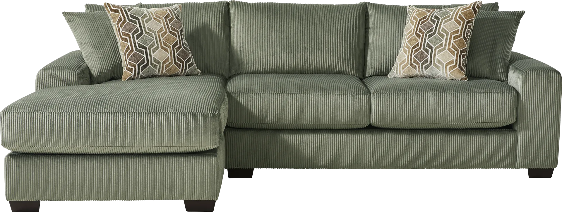 The Challenge Green 2 Pc Sectional - Image 1