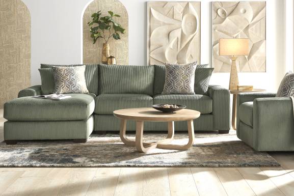 Cordelle Green 2 Pc Sectional