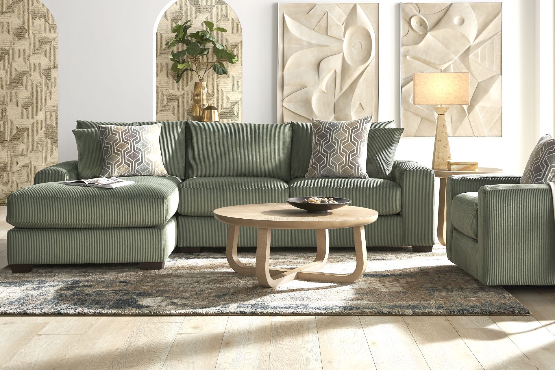 Cordelle Green 2 Pc Sectional - Image 2