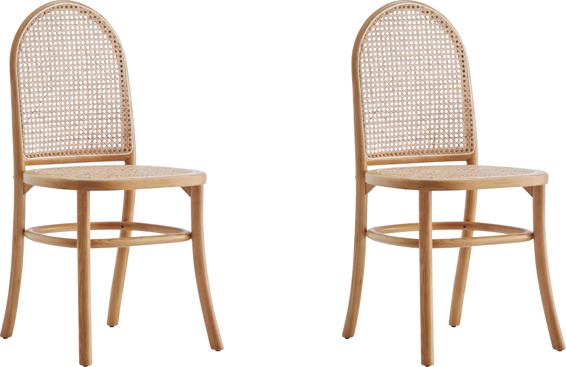 Heartnite Natural Dining Chair, Set of 2