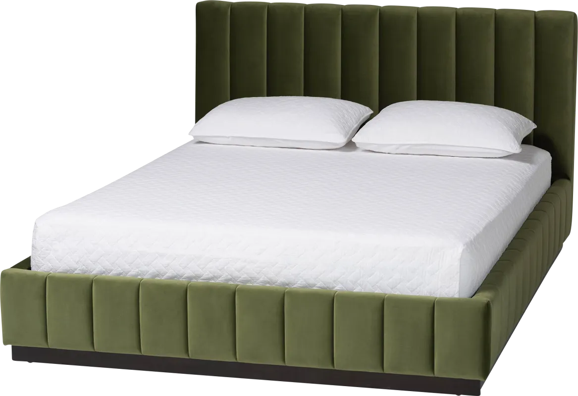 Betany Green Queen Bed