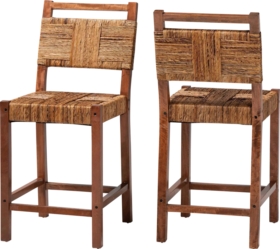 Shadepaw Light Brown Counter Height Stool, Set of 2