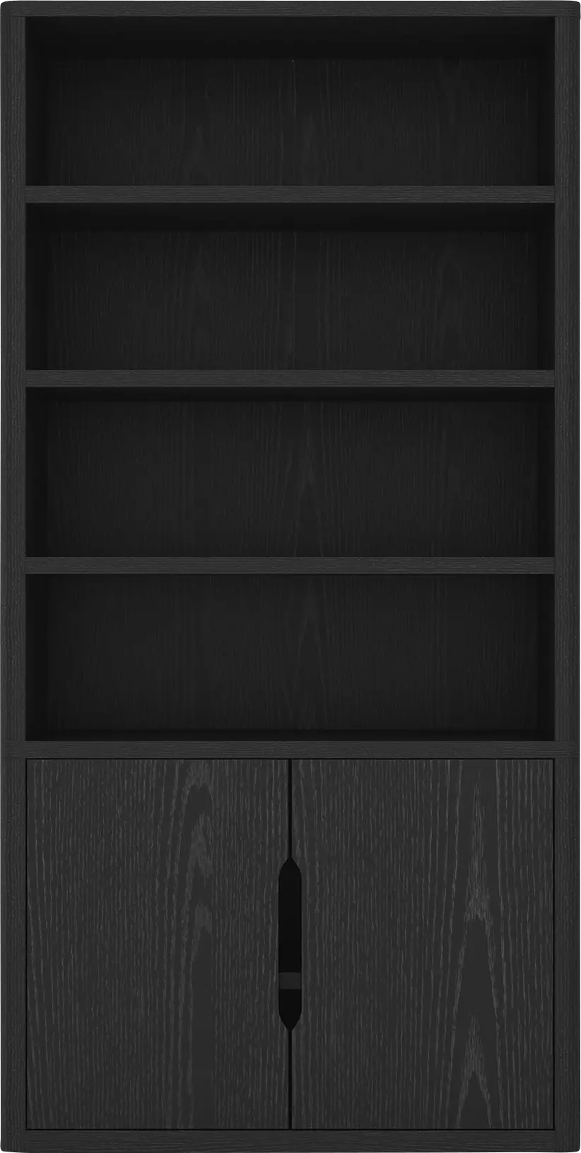 Shadebooks IV Black Bookcase