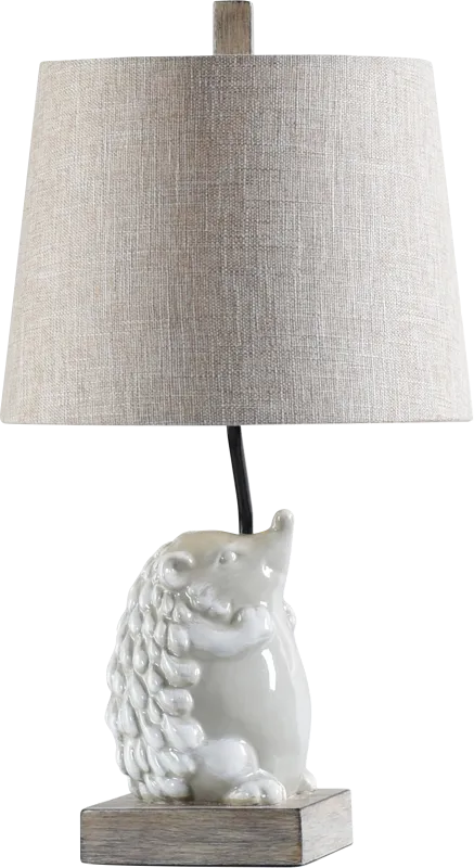 Kids Prickly Hedgehog White Lamp