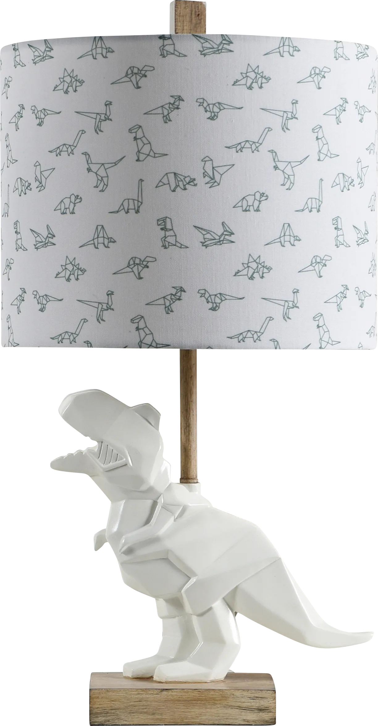 Kids Roaring T-Rex White Lamp