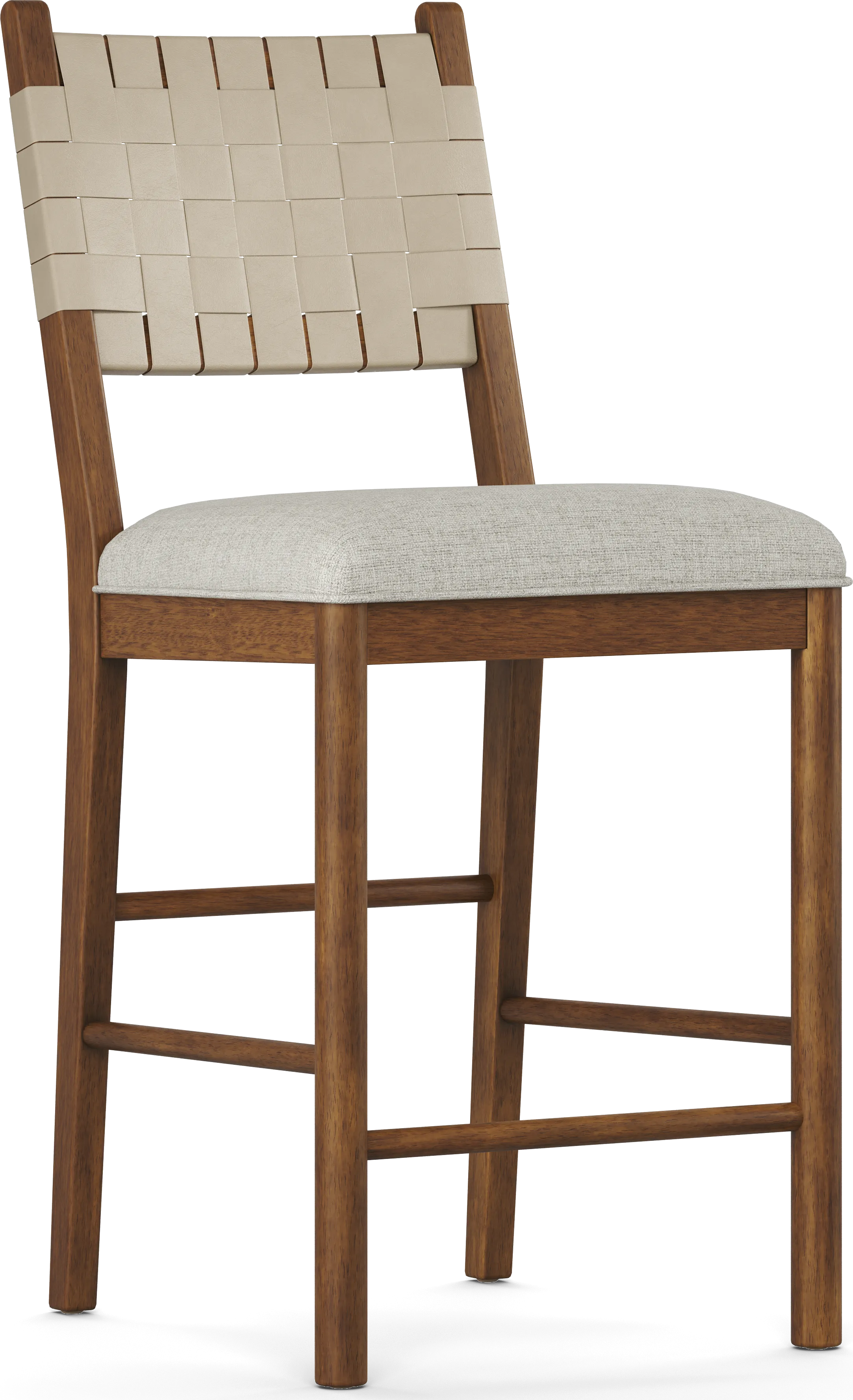 Surrey Ellis Brown Counter Height Strap Back Chair - Thumbnail - Image 1