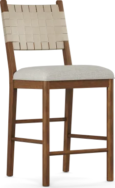 Surrey Ellis Brown Counter Height Strap Back Chair