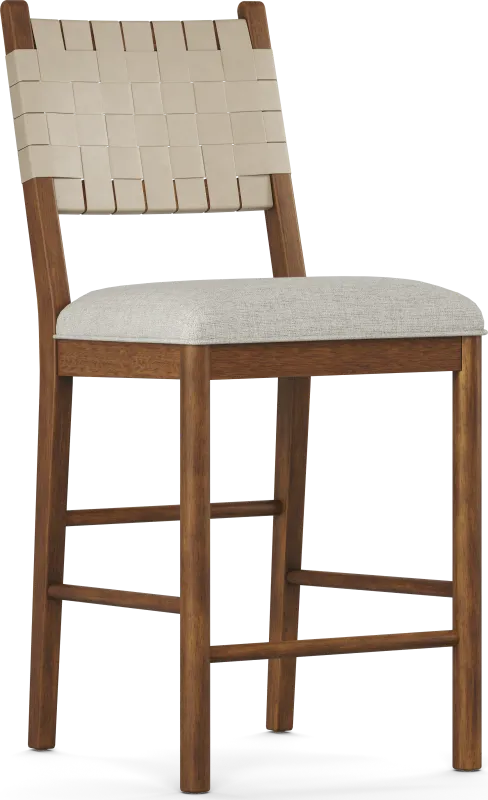 Surrey Ellis Brown Counter Height Strap Back Chair