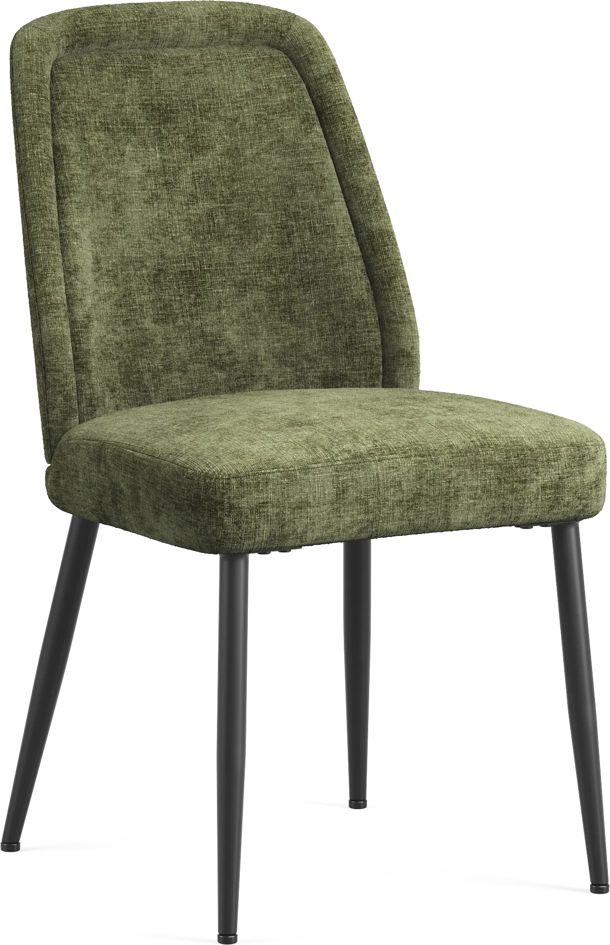 Axia Black 5 Pc Round Dining Room with Moss Chairs - Image 4