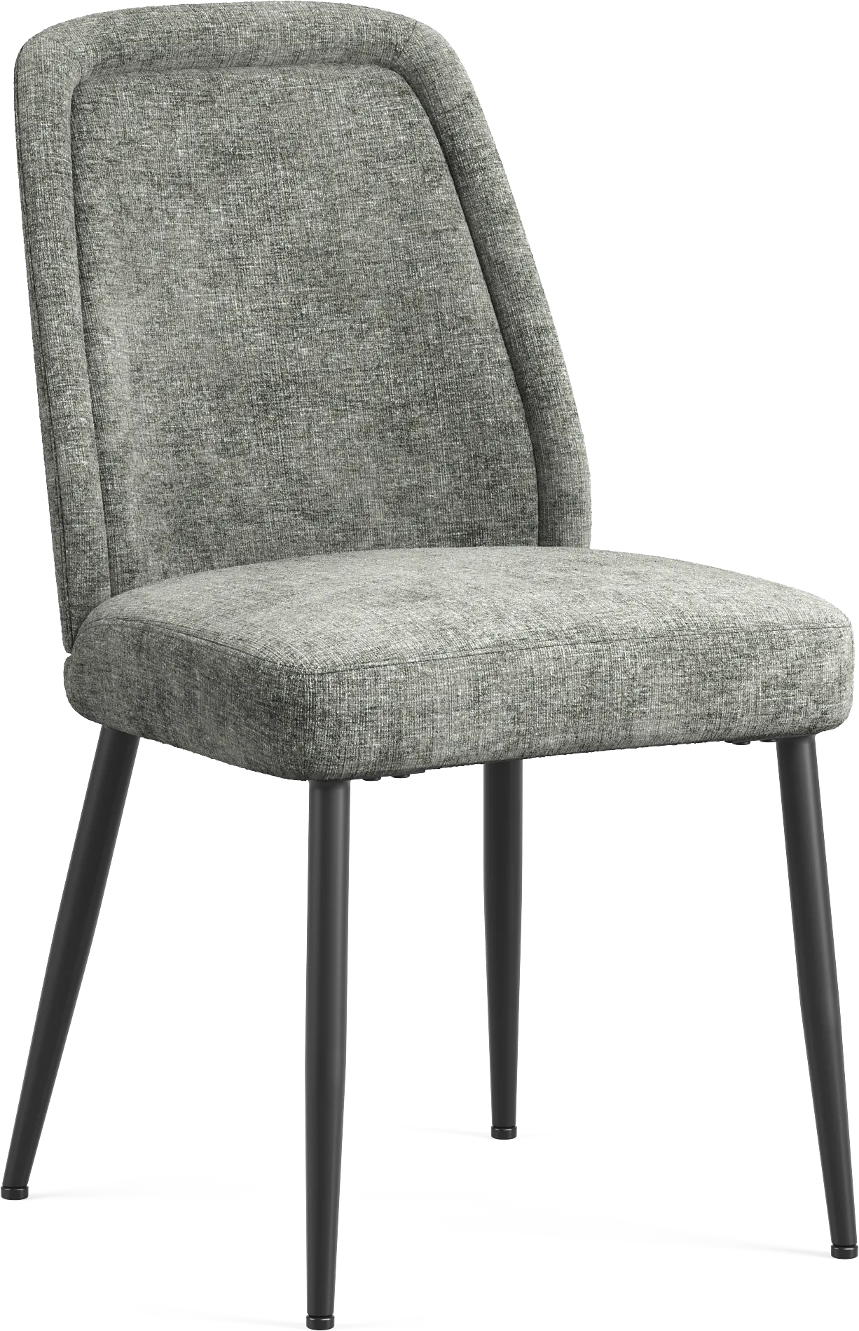 Hollybrooke Black 5 Pc Dining Room with Charcoal Chairs - Image 4