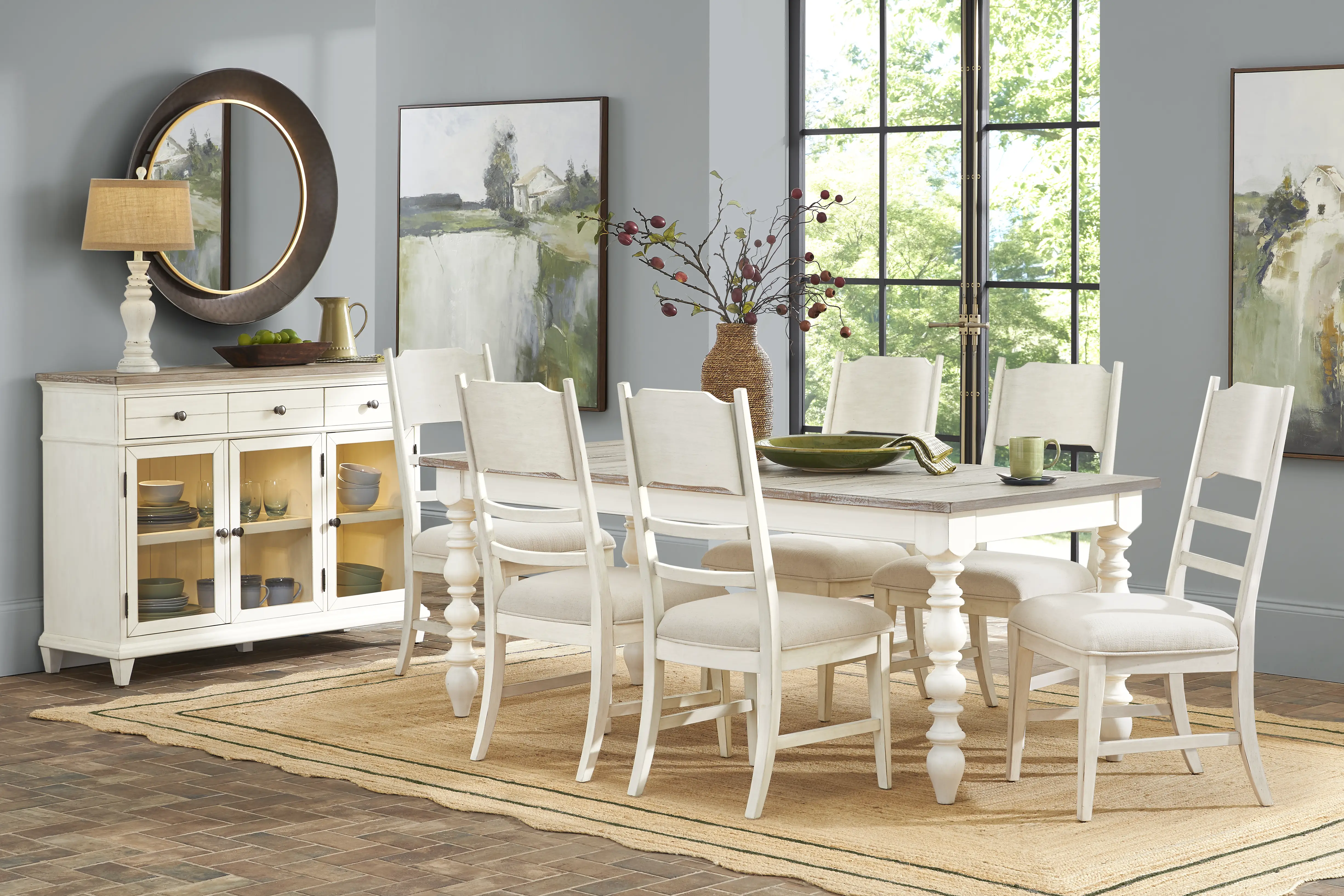 Lainey Cottage White Dining Table - Thumbnail - Image 2