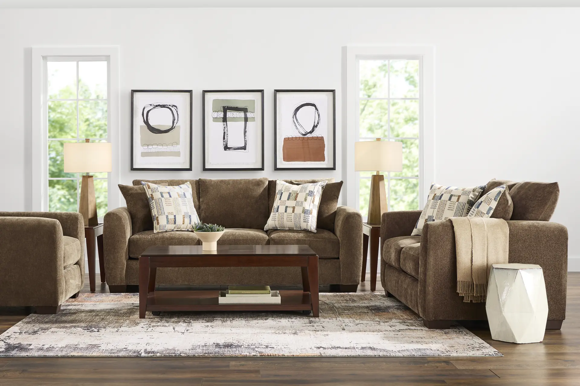 Chamberlain Brown 2 Pc Living Room