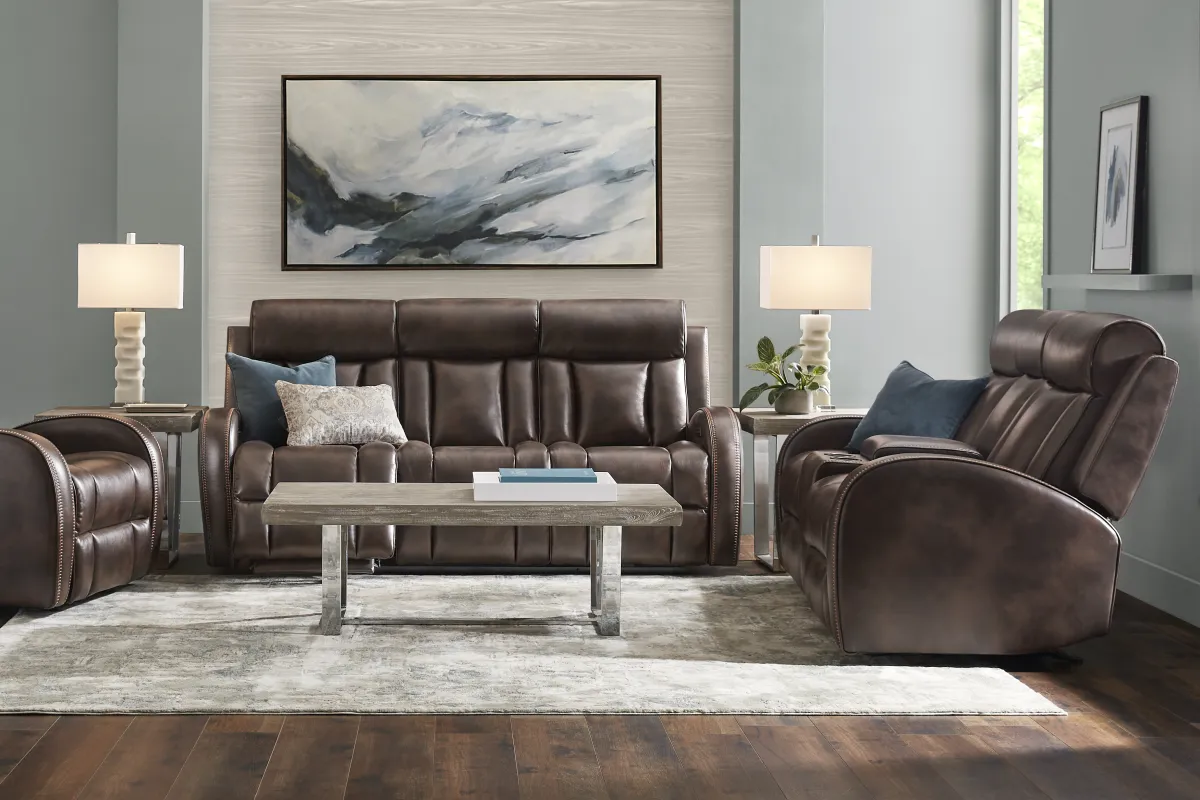 Copperfield Brown 5 Pc Dual Power Reclining Living Room