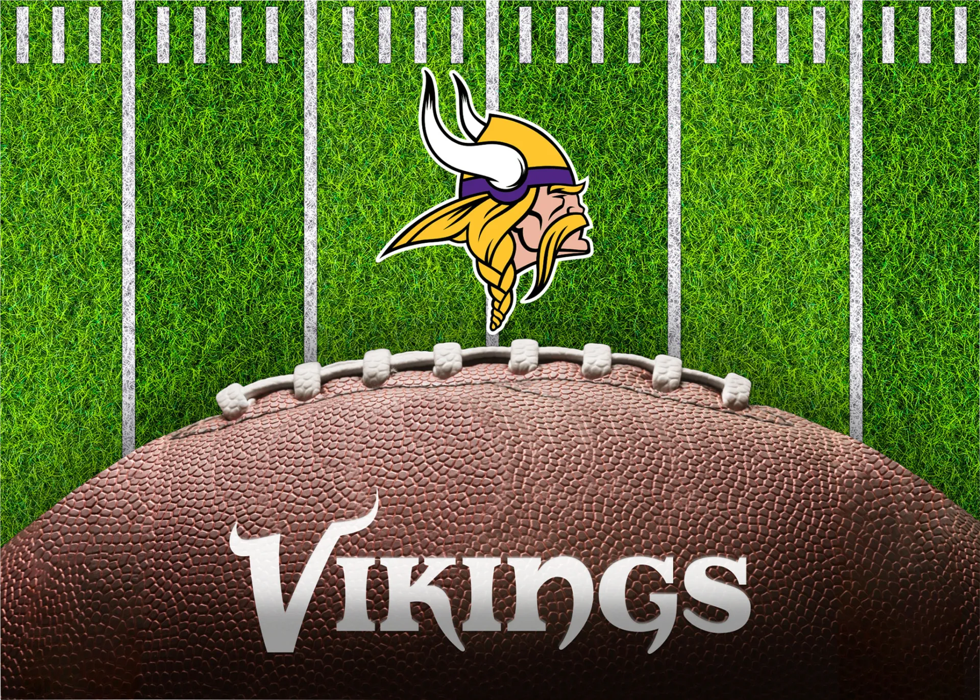 Minnesota Vikings 5' x 7' Machine Washable Rug - Image 1