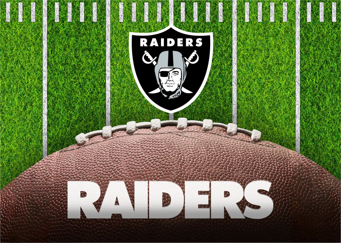 Las Vegas Raiders 5' x 7' Machine Washable Rug