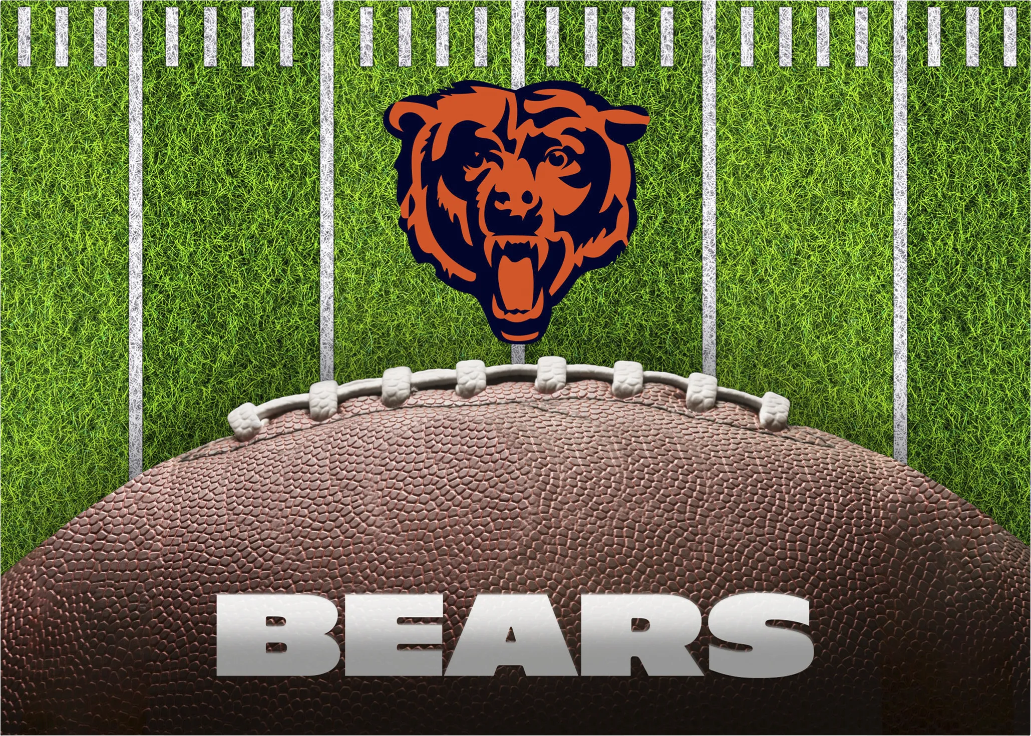 Chicago Bears 5' x 7' Machine Washable Rug