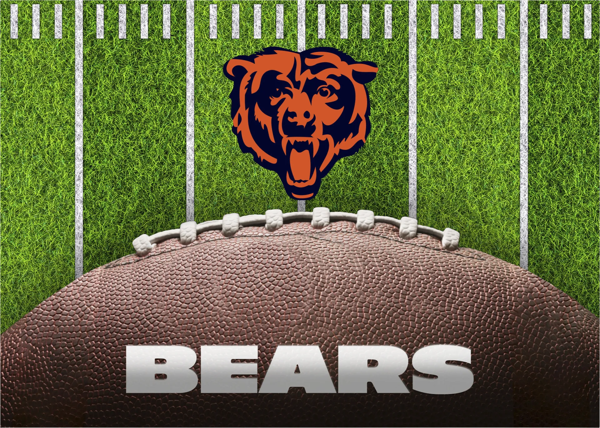 Chicago Bears 5' x 7' Machine Washable Rug - Image 1