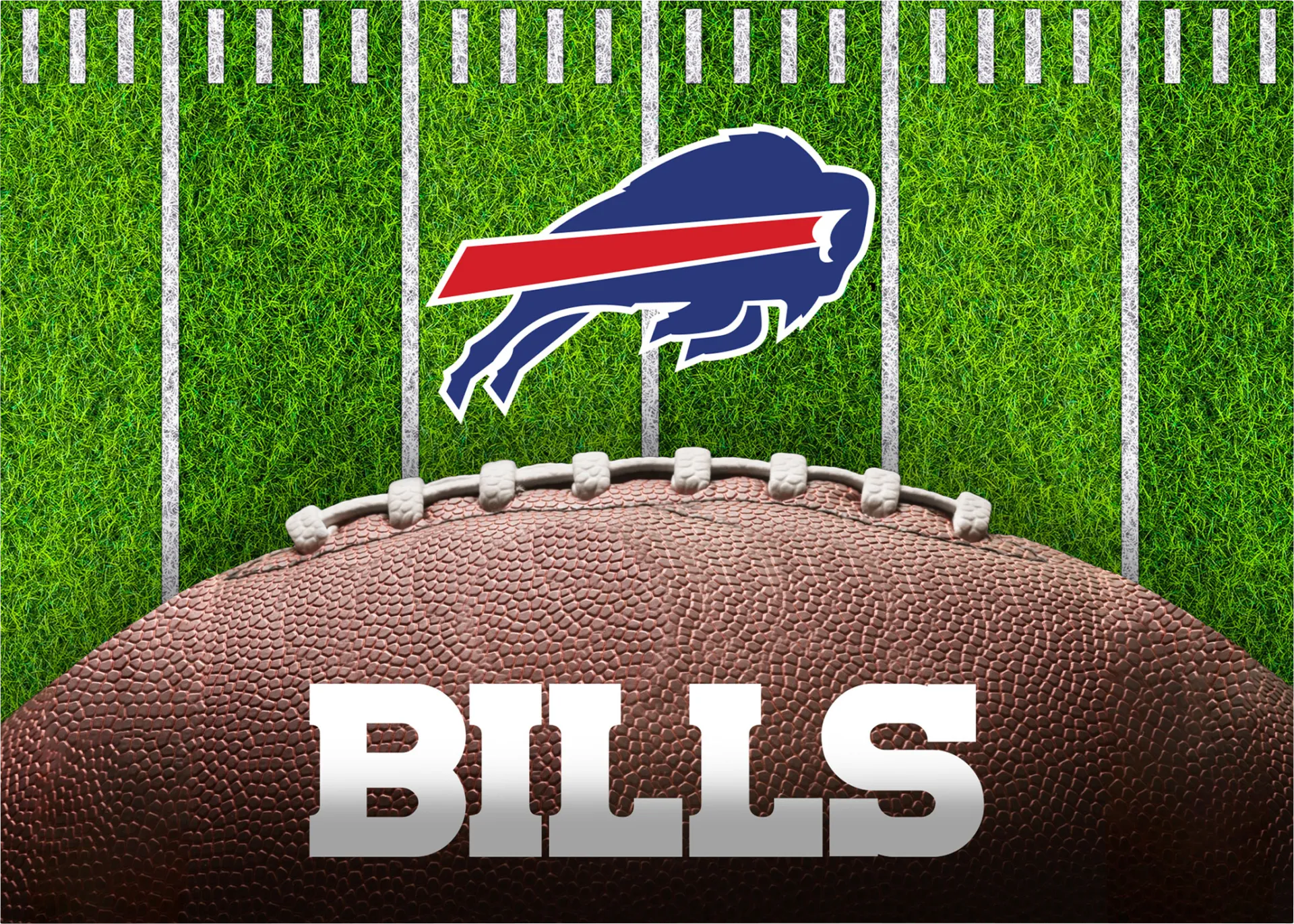 Buffalo Bills 5' x 7' Machine Washable Rug - Image 1