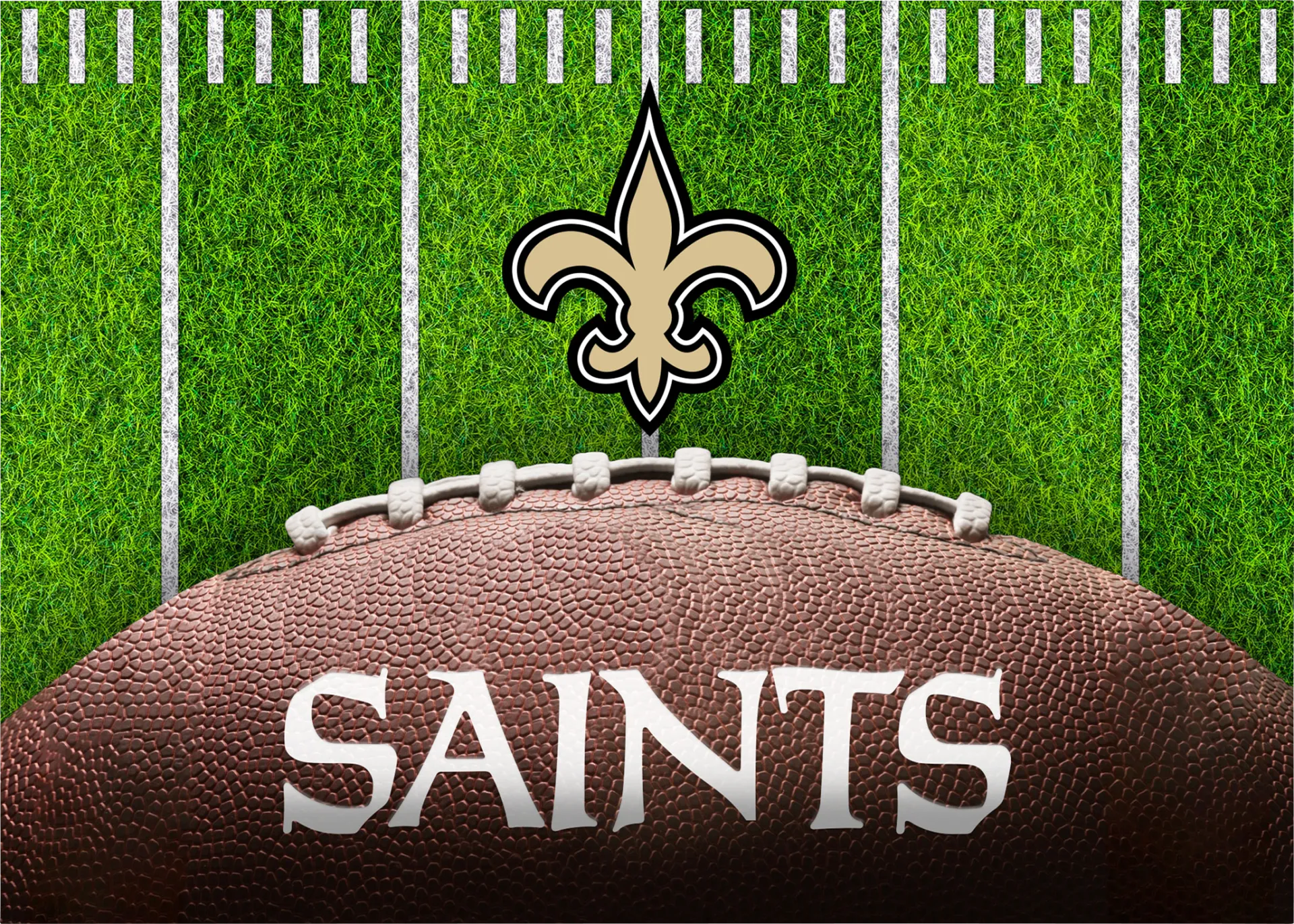 New Orleans Saints 5' x 7' Machine Washable Rug - Image 1