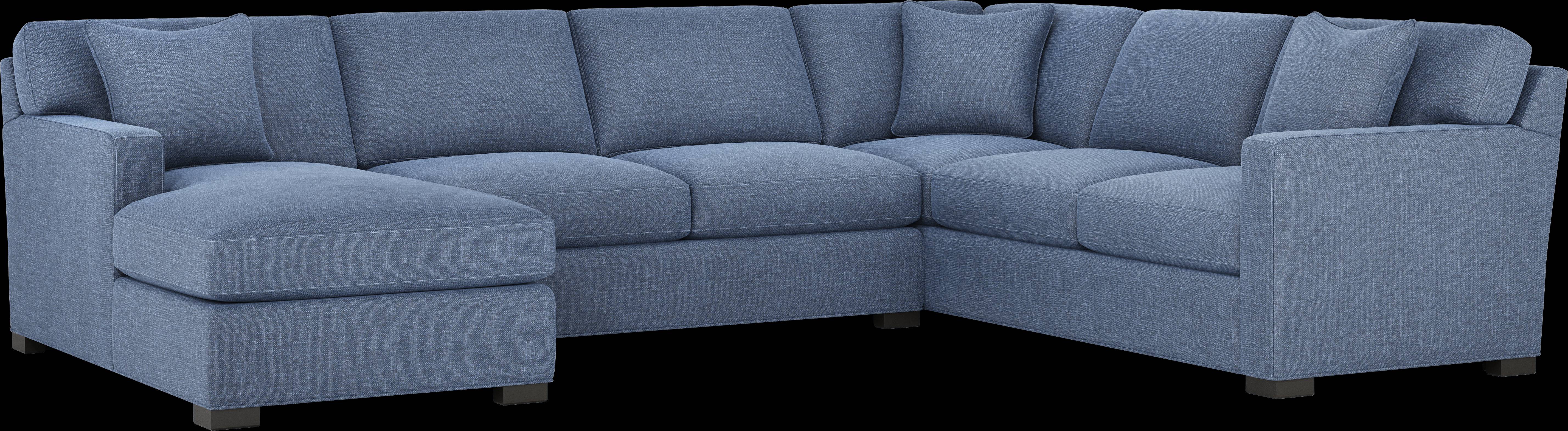 Harmonie Sapphire 3 Pc Gel Foam Sleeper Sectional - Thumbnail - Image 1