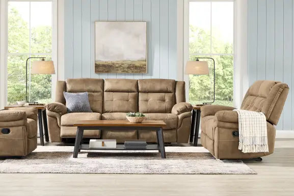 Hartford Brown 3 Pc Reclining Living Room
